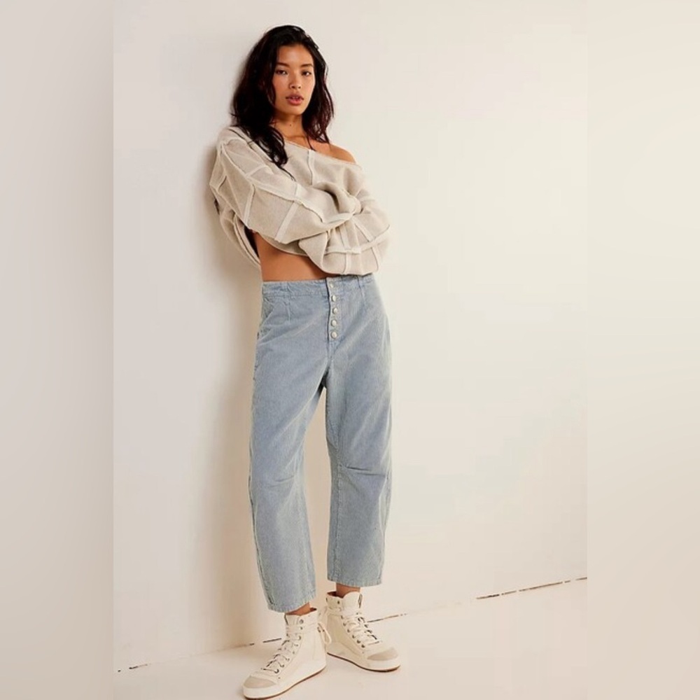 Free People We The Free Osaka Cord Jeans- Mid Rise Barrel. NWT